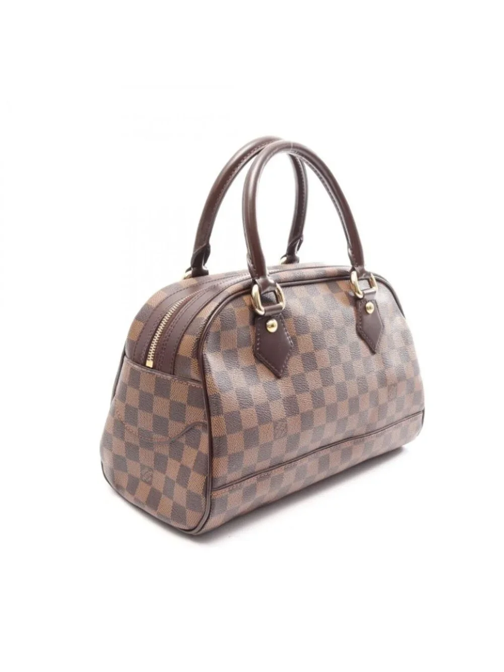 Louis Vuitton Duomo Damier Ebene Canvas Leather Handbag